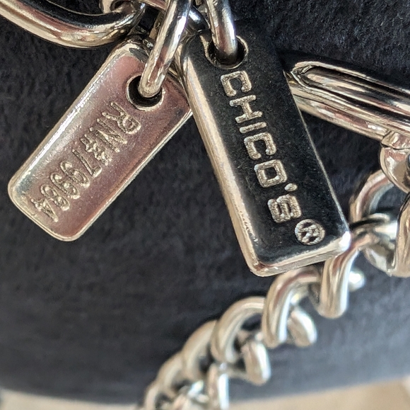 Chico's Pebbled Silver Tone Chain Belt, 50" - Picture 7 of 11